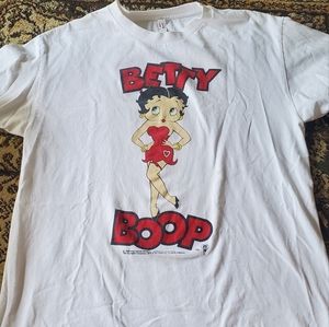 Betty Boop Vintage Tee Shirt 1996 White Shirt Size Large